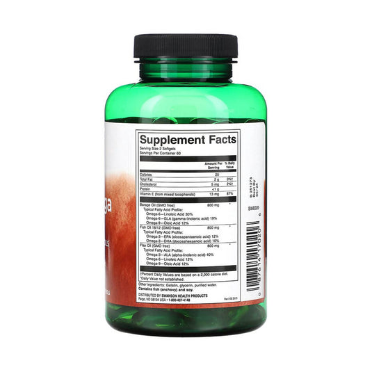 Multi Omega 3-6-9, 1200 mg, Swanson, 120 softgels SWE020