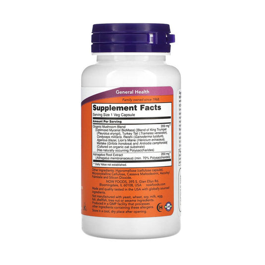 Mushroom Immune Renew, (Imunostimulator), Now Foods, 90 capsule
