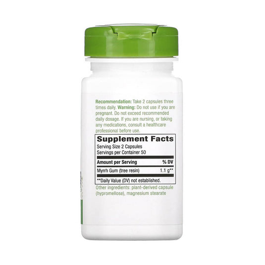 Myrrh Gum, Tree Resin, (Rășina de Smirnă) 550 mg, Nature's Way, 100 Capsule