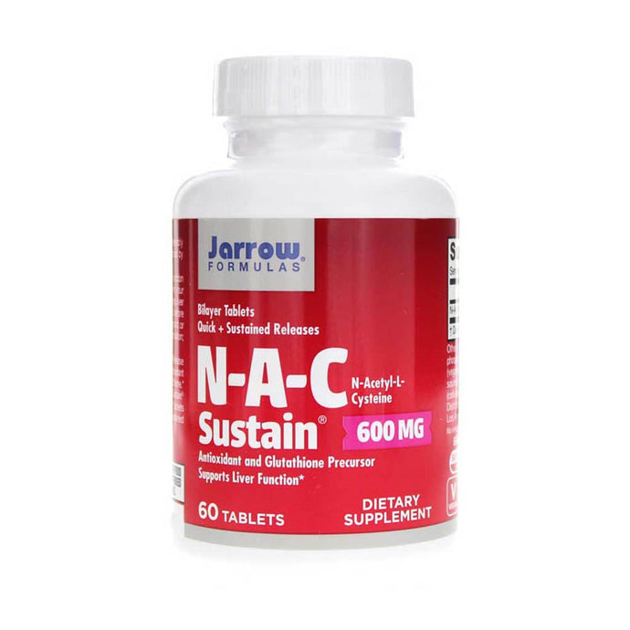 N-A-C Sustain (N-Acetil Cisteină), 600 Mg, Jarrow Formulas, 60 tablete