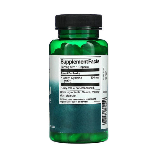 N-Acetyl Cysteine (NAC), 600mg, Swanson, 100 capsule SW854