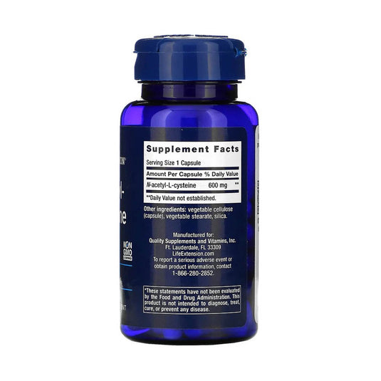N-Acetyl L-Cysteine (NAC), 600 mg, Life Extension, 60 capsule
