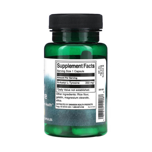 N-Acetyl L-Tyrosine (Tirozina), 350mg, Swanson, 60 capsule SW1408