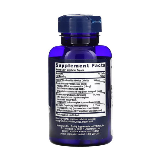 NAD+ Cell Regenerator and Resveratrol Elite, Life Extension, 30 capsule