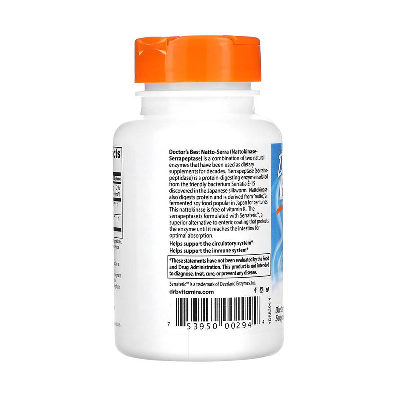 Încărcați imaginea în vizualizatorul Galerie, Natto-Serra (Nattokinaza - Serrapeptaza), Doctor&#39;s Best, 90 capsule
