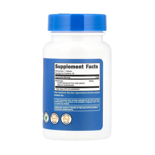 Nattokinase (Fluidizarea sangelui), 2,000 FU, Nutricost, 30 capsule