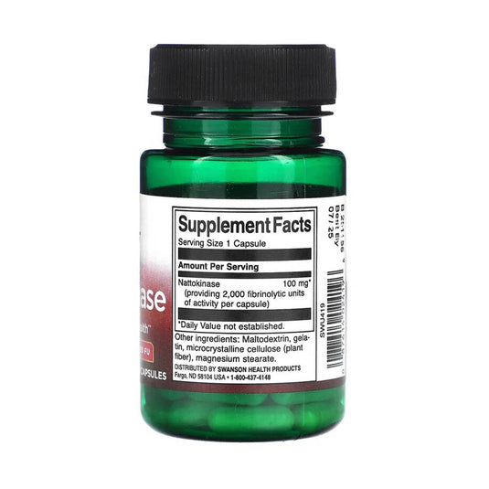 Nattokinase 2000 FU, 100 mg, Swanson, 30 capsule SWU419