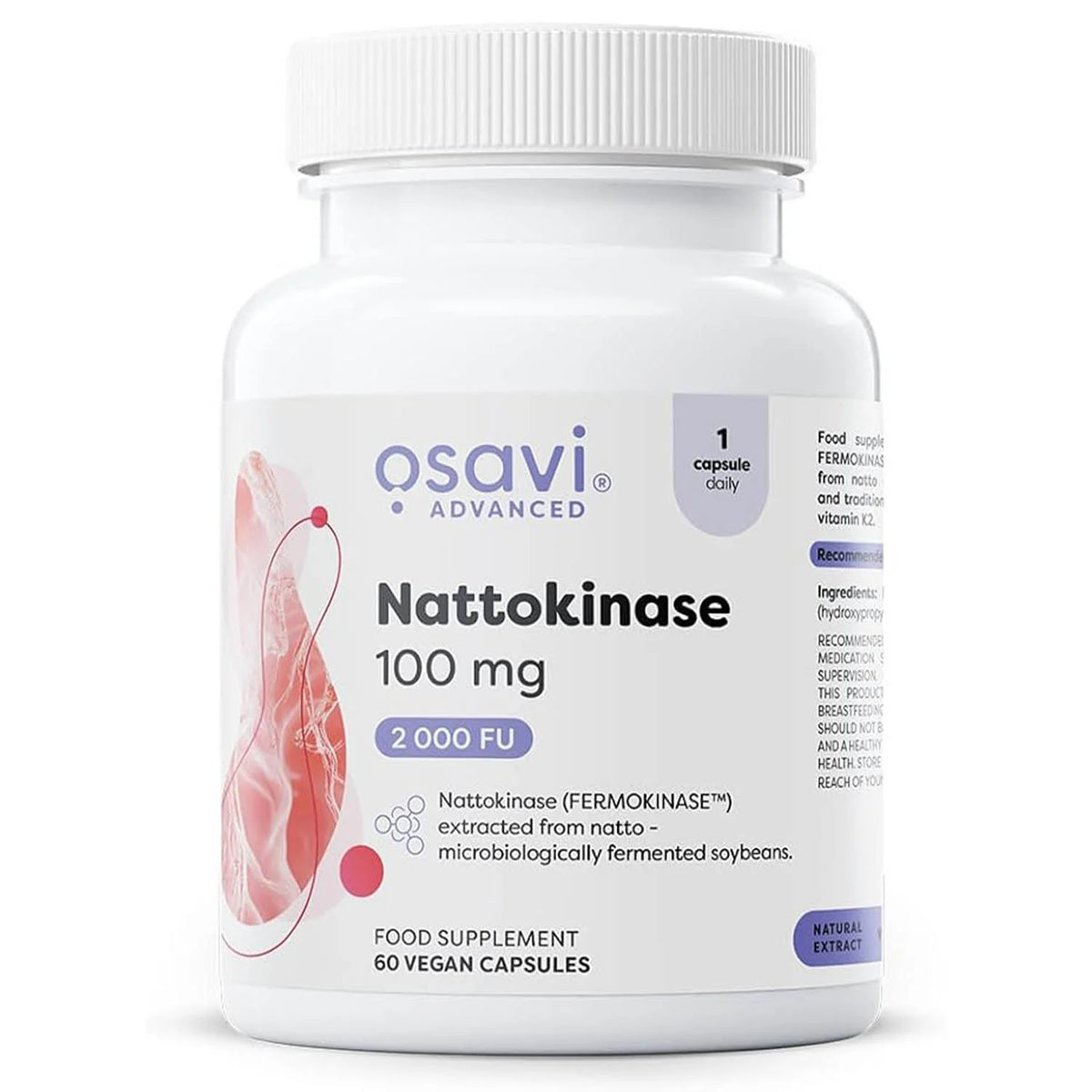 Nattokinase (Fluiditatea Sângelui) 100 mg, Osavi, 60 capsule