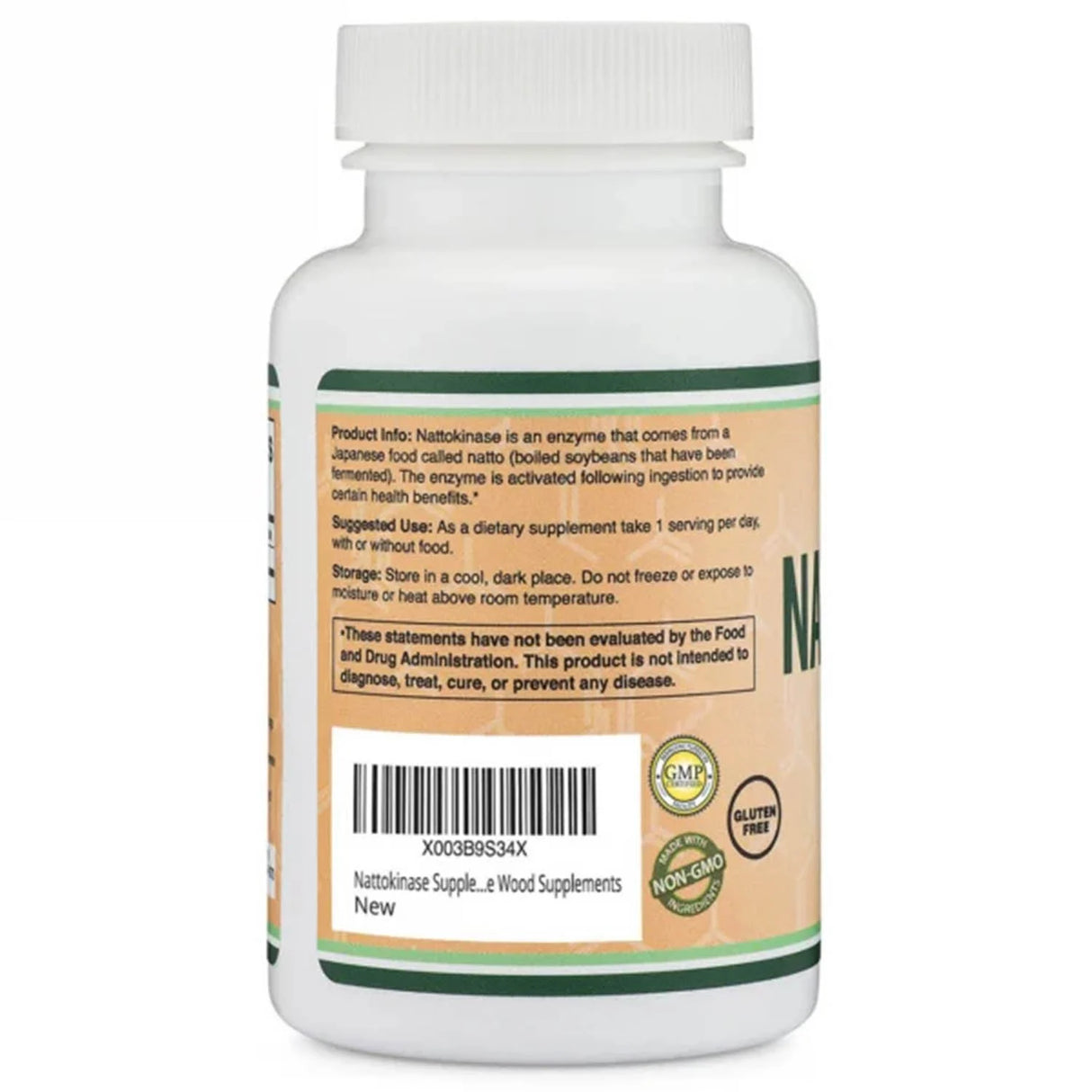Nattokinase (Fluidizarea sangelui), 2000 FU, Double Wood Supplements, 120 capsule