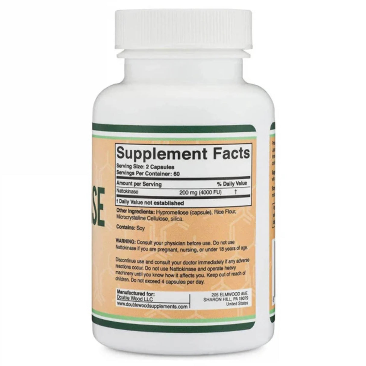 Nattokinase (Fluidizarea sangelui), 2000 FU, Double Wood Supplements, 120 capsule