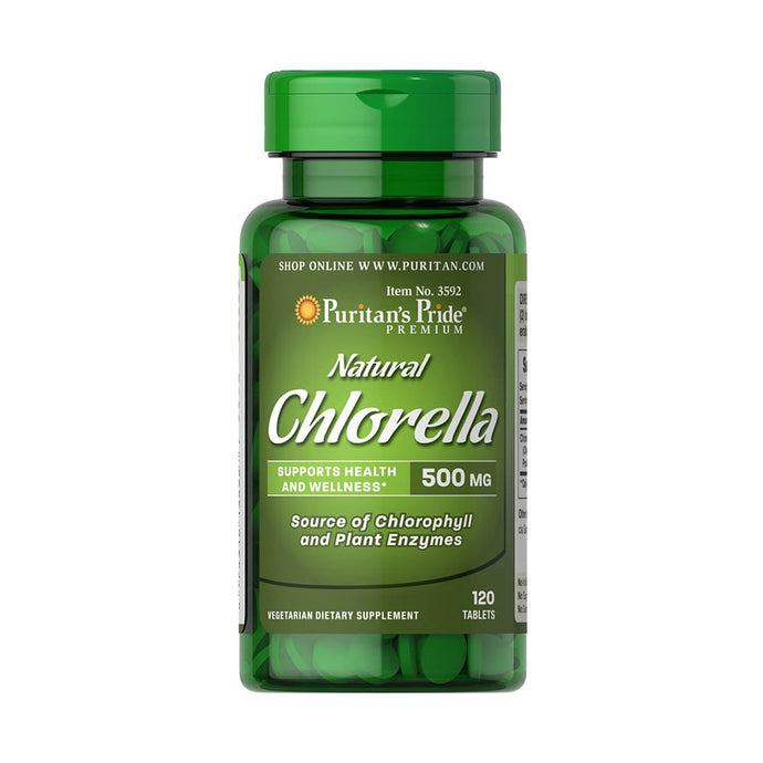 Natural Chlorella, 500 mg, Puritans Pride, 120 tablete