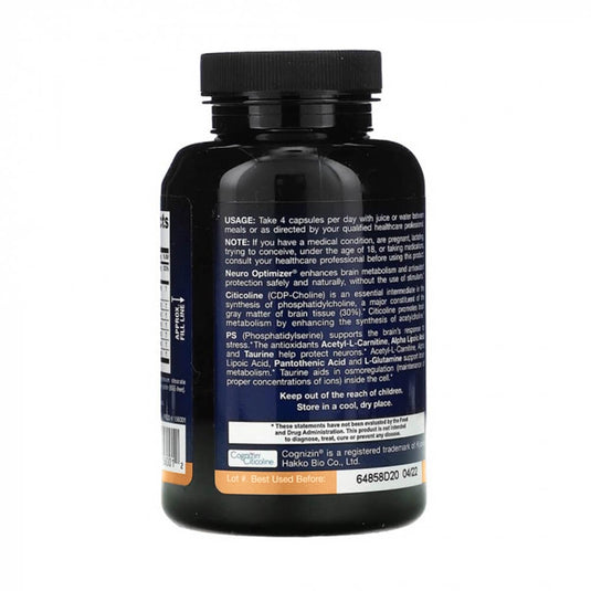 Neuro Optimizer (Memorie, Concentrare) Jarrow Formulas, 120 capsule