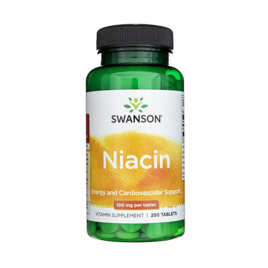 Niacin (Vitamina B-3), 100 mg, Swanson, 250 tablete SW043