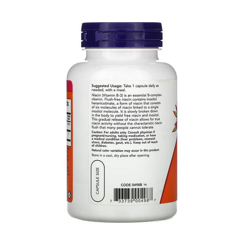Încărcați imaginea în vizualizatorul Galerie, Niacin, Vitamina B3, Flush-Free, 500 mg, Now Foods, 90 capsule
