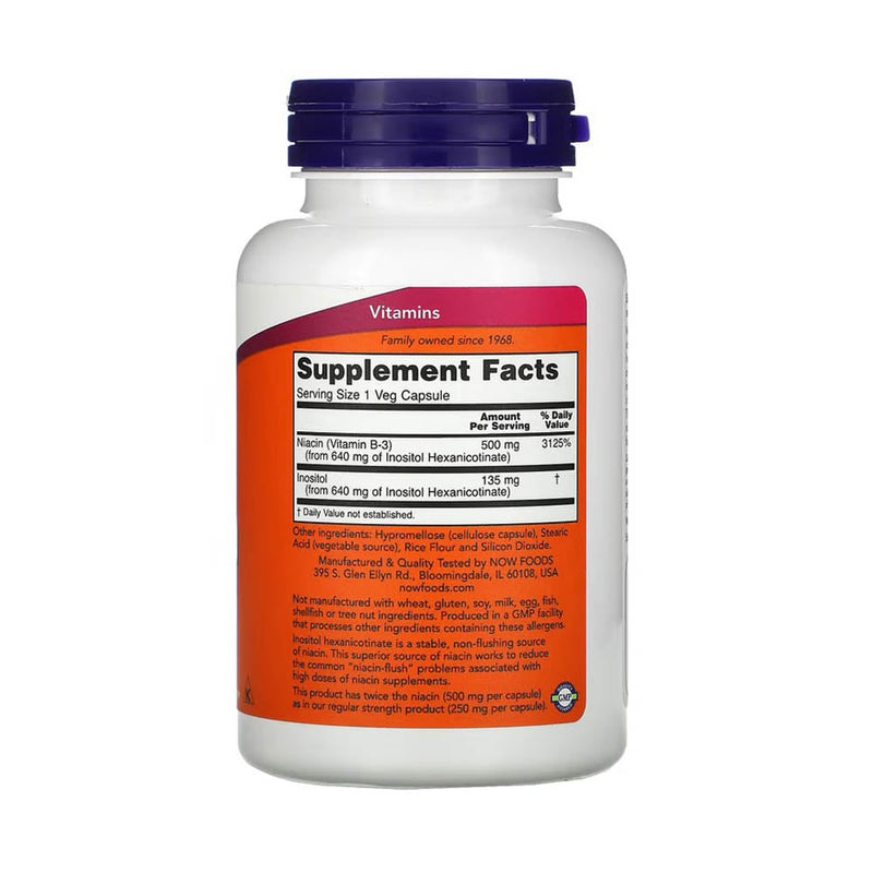 Încărcați imaginea în vizualizatorul Galerie, Niacin, Vitamina B3, Flush-Free, 500 mg, Now Foods, 90 capsule

