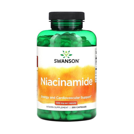 Niacinamide (Vitamina B3), 500mg, Swanson, 250 capsule SW052
