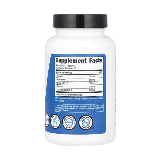Nitric Oxide Booster, Nutricost, 90 Capsule
