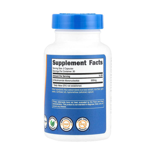 NMN (Nicotinamidă Mononucleotidă), 250 mg, Nutricost, 60 capsule