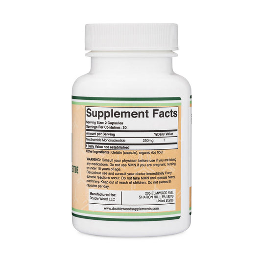 NMN Nicotinamide Mononucleotide, 250 mg, Double Wood Supplements, 60 capsule
