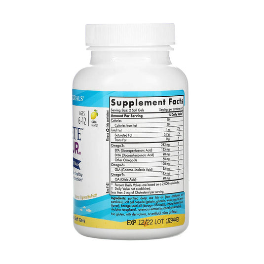 Complete Omega Junior, 6-12 ani, 283 mg, Nordic Naturals, 90 Mini Soft Gels