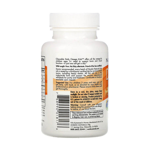 Daily Omega Kids, 500 mg, Nordic Naturals, 30 Soft Gels