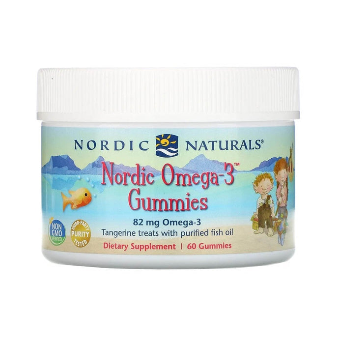 Nordic Omega-3 Gummies, 82 mg, Nordic Naturals, 60 jeleuri