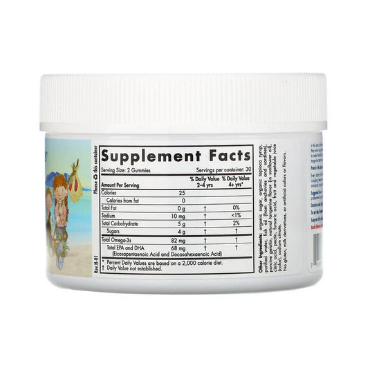 Nordic Omega-3 Gummies, 82 mg, Nordic Naturals, 60 jeleuri