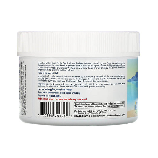 Nordic Omega-3 Gummies, 82 mg, Nordic Naturals, 60 jeleuri