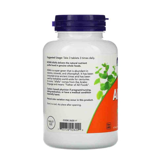 Alfalfa (Lucerna) 10 Cereale, 650mg, Now Foods, 250 tablete
