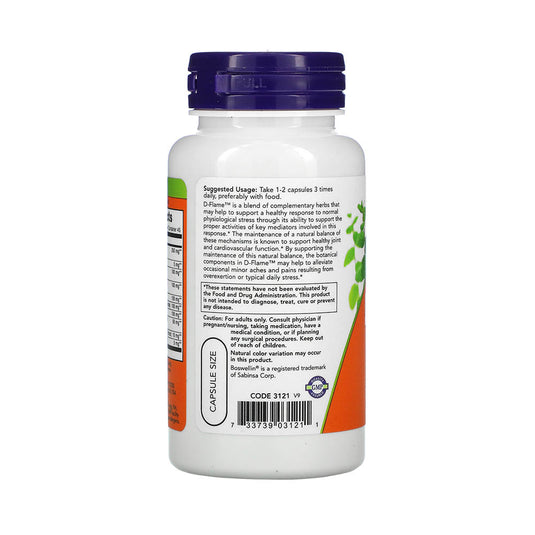 D-Flame, (Dureri si Inflamatii), Now Foods, 90 capsule
