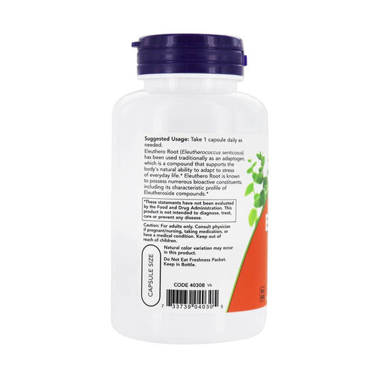 Eleuthero, (Ginseng Siberian) 500 mg, Now Foods, 100 capsule