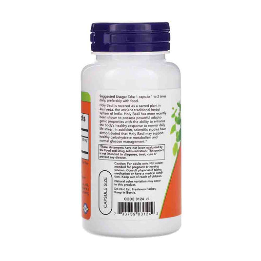 Holy Basil Extract (Busuioc Sfant), 500 mg, Now Foods, 90 capsule