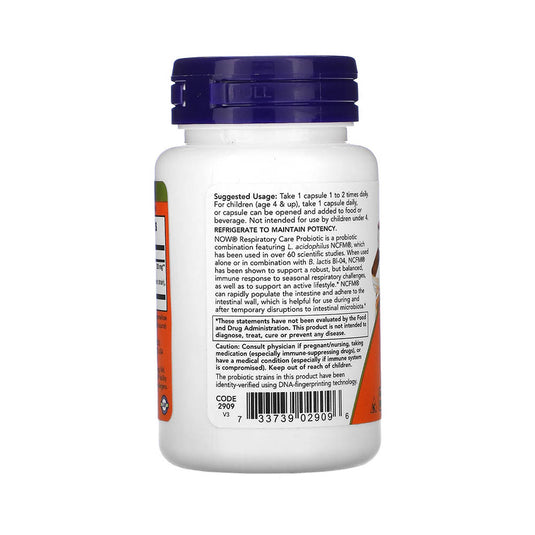Respiratory Care Probiotic (Plamani), Now Foods, 60 capsule