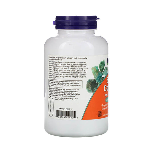 Silica Complex (Siliciu) with Horsetail Extract, Now Foods, 180 tablete