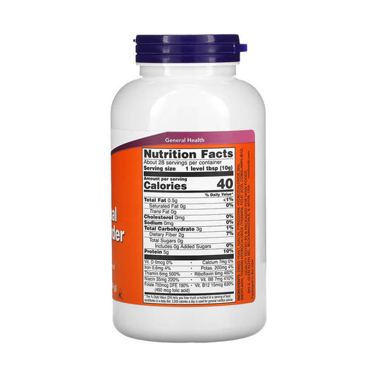 Nutritional Yeast Powder (Drojdie Inactiva Nutritiva), Now Foods, 284g