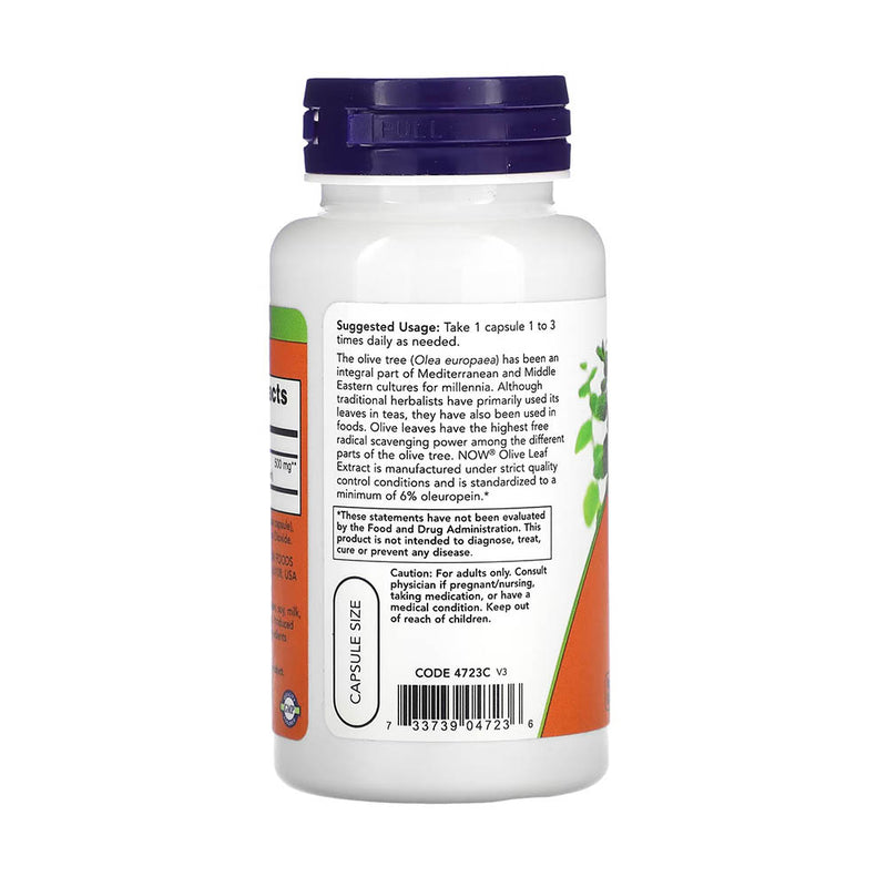 Încărcați imaginea în vizualizatorul Galerie, Olive Leaf Extract, 500 mg, Now Foods, 60 capsule
