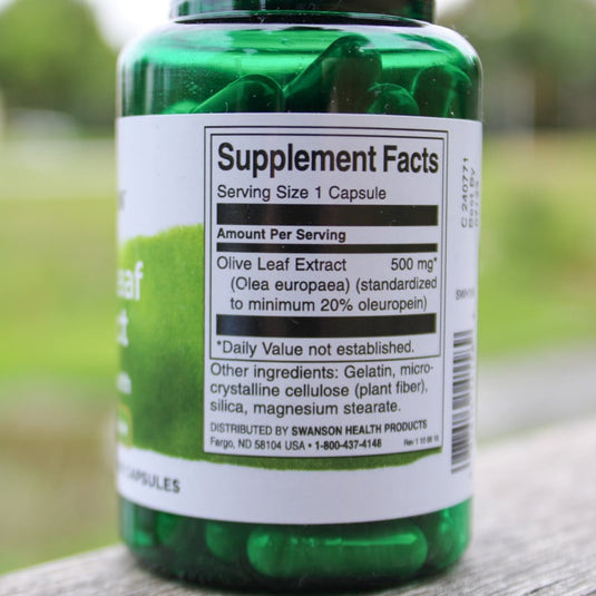 Olive Leaf Extract, 500 mg, Swanson, 60 capsule SWH158