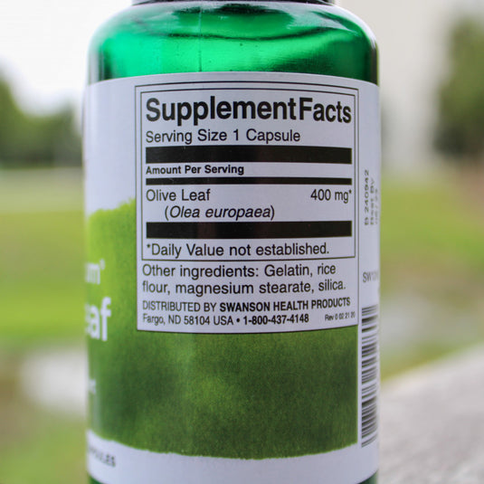 Olive Leaf (Frunza de Maslin), 400 mg, Swanson, 60 capsule SW1280