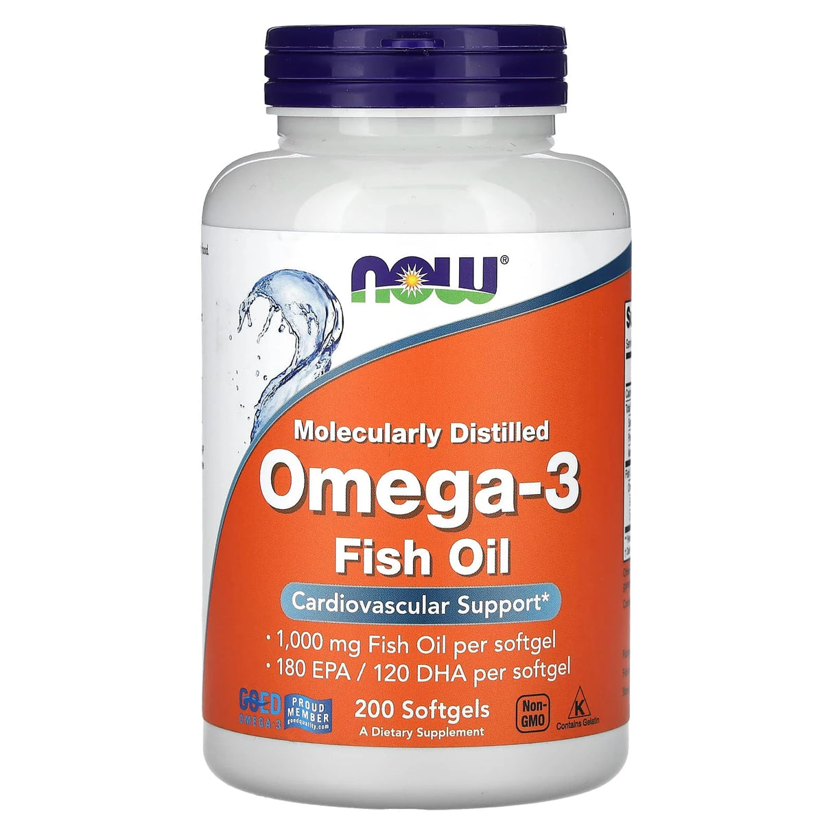 Omega 3 Acizi grasi esentiali, 1000mg, Now Foods, 200 softgels