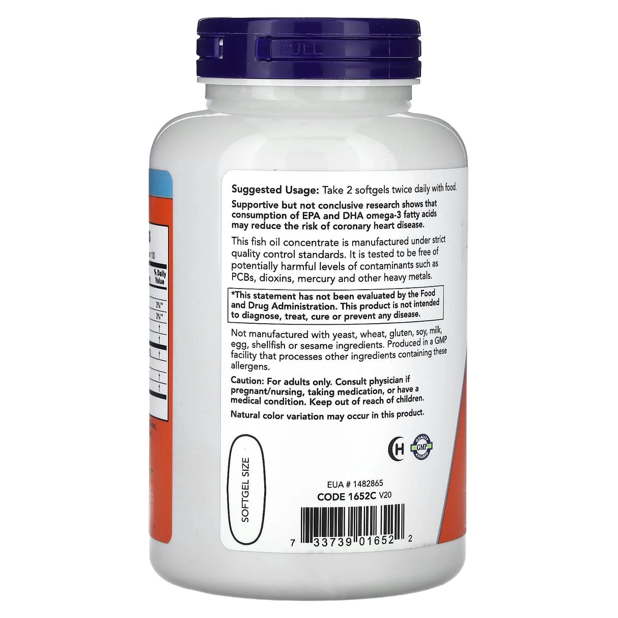 Omega 3 Acizi grasi esentiali, 1000mg, Now Foods, 200 softgels
