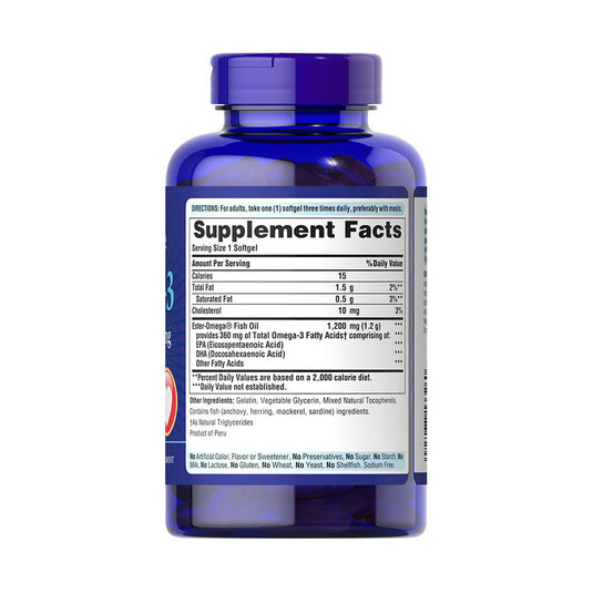 Omega-3 Fish Oil, 1200 mg, Puritan's Pride, 100 softgels