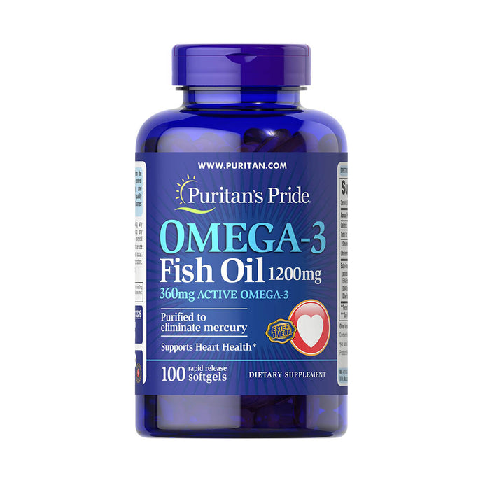 Omega-3 Fish Oil, 1200 mg, Puritan's Pride, 100 softgels
