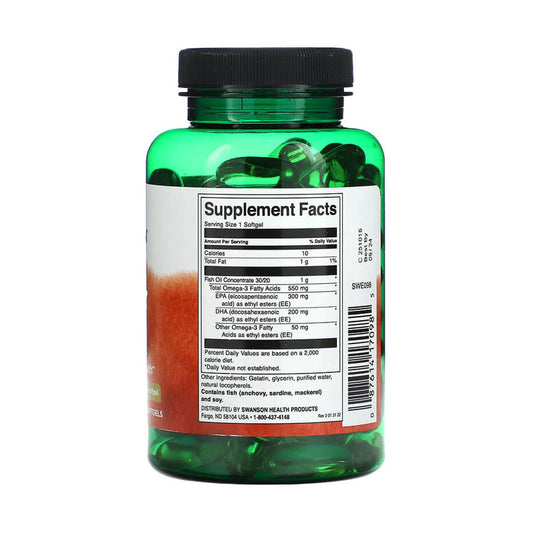 Omega 3 Super EPA 300 mg & DHA 200 mg, Swanson, 100 Softgels SWE098