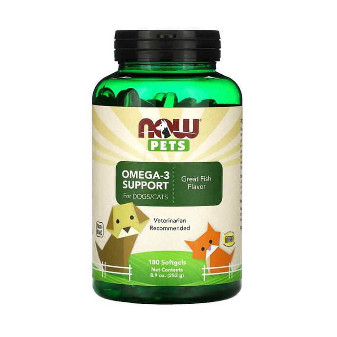 Omega-3 pentru Câini și Pisici, Great Fish, NOW Foods Pets, 180 Softgels