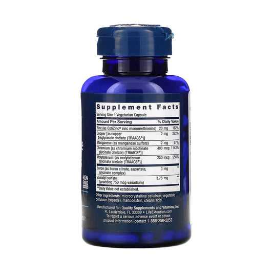 Only Trace Minerals, (Glycinate Chelate) Life Extension, 90 capsule