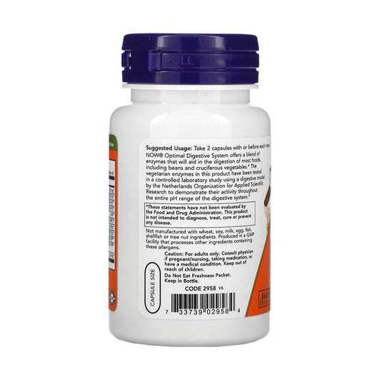 Optimal Digestive System (Enzime Vegetariene), Now Foods, 90 capsule