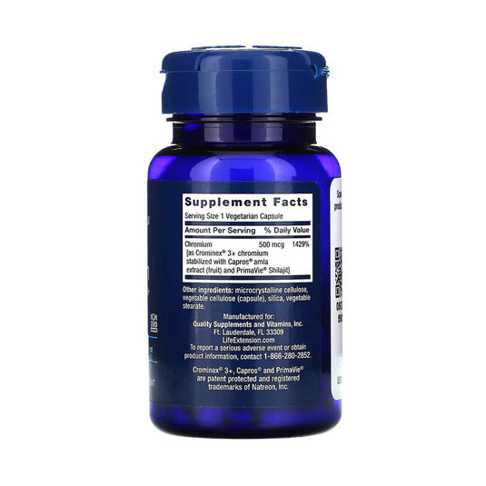 Optimized Chromium with Crominex 3+, 500 mcg, Life Extension, 60 capsule