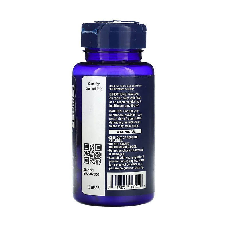 Încărcați imaginea în vizualizatorul Galerie, Optimized Folate (L-Methylfolate) 1700 mcg, Life Extension, 100 tablete
