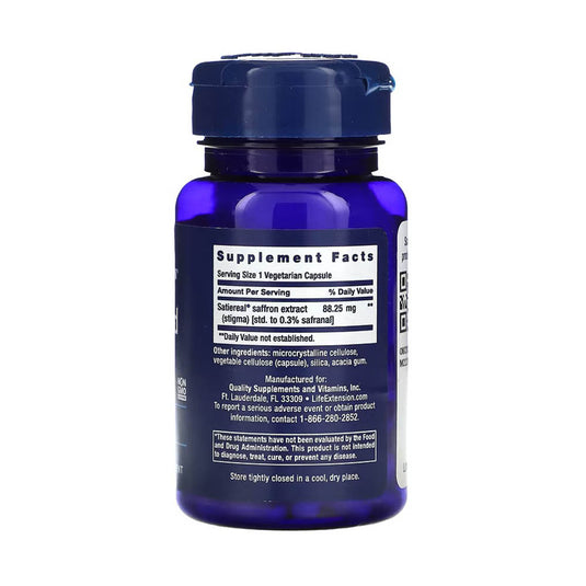 Optimized Saffron Extract, Life Extension, 60 capsule