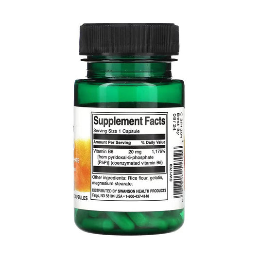 P-5-P Pyridoxal-5-Phosphate, 20 mg, Swanson, 60 capsule SW1709